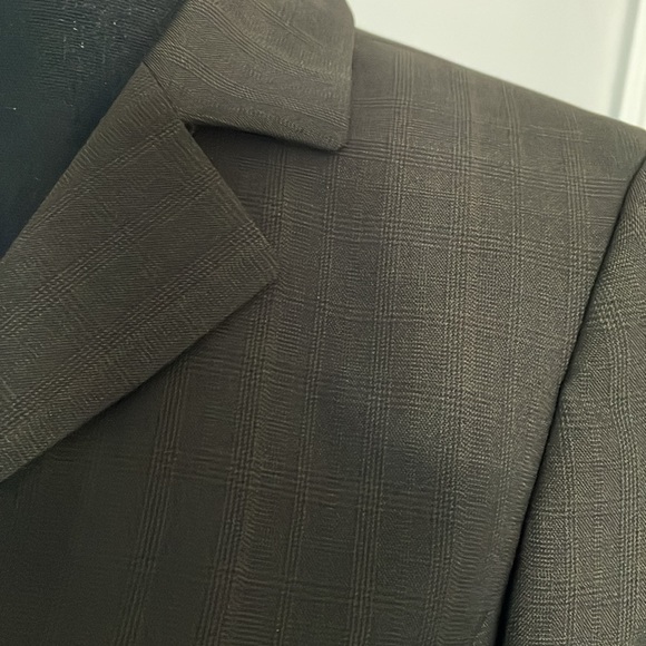 Evan-Picone Pants Suit Women Size 6P Subtle Brown Plaid Career Professional - Picture 7 of 15